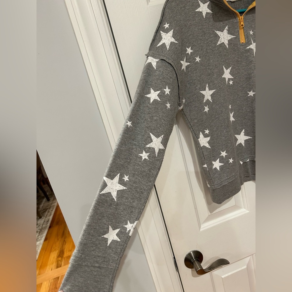 Grayson Threads Gray Star Zip-Up Sweater - Picture 5 of 6